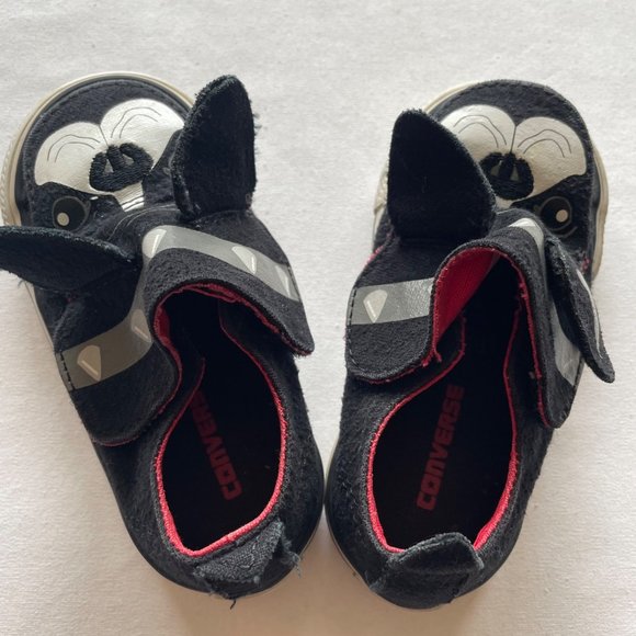 Converse Black Dog Sneakers Size 6 - Picture 8 of 12